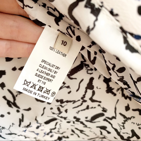 Roschterra Abstract Painted Moto Leather Jacket - Picture 9 of 15